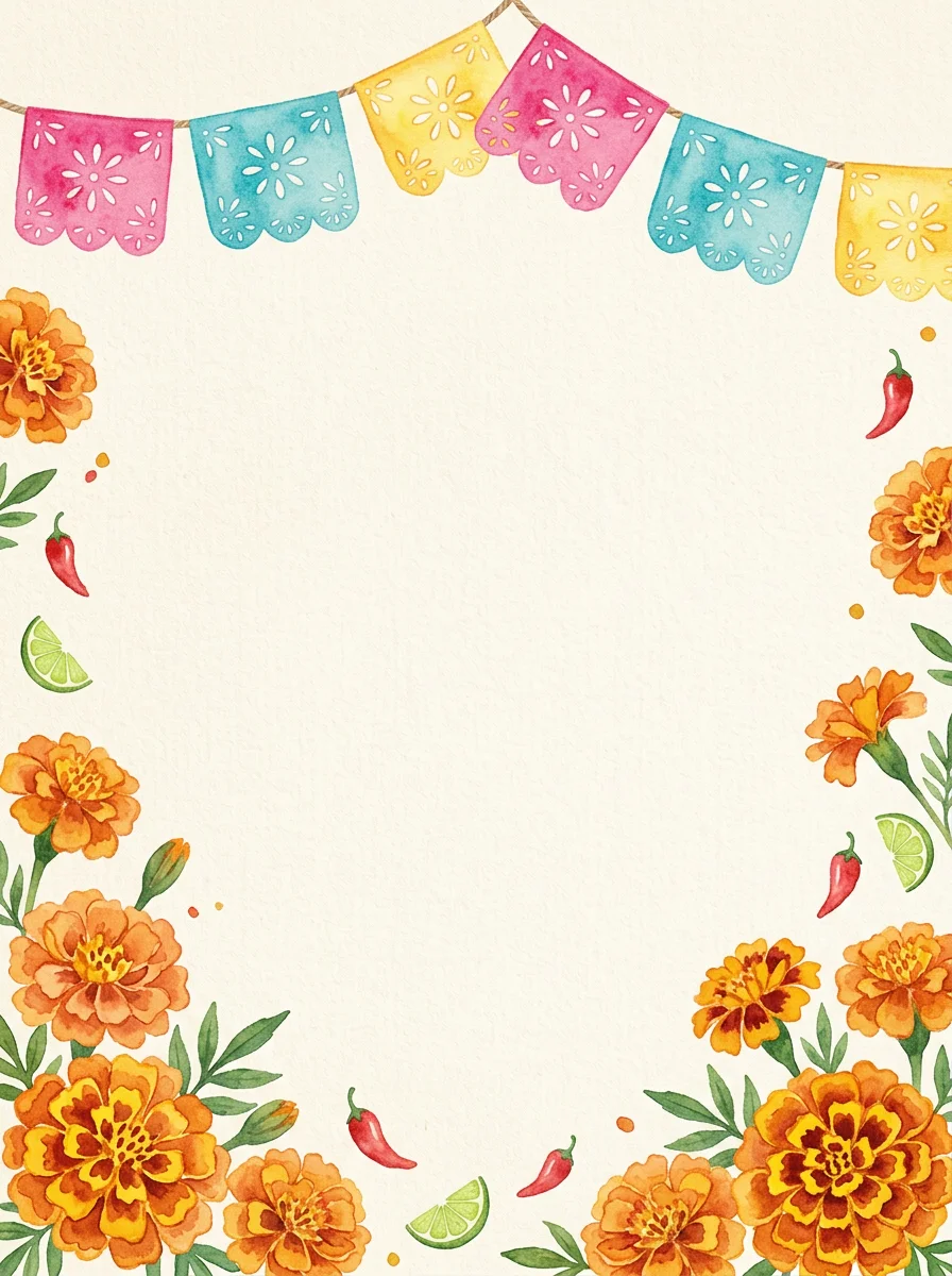 Fiesta Bright — a free birthday invitation template on InviteDrop