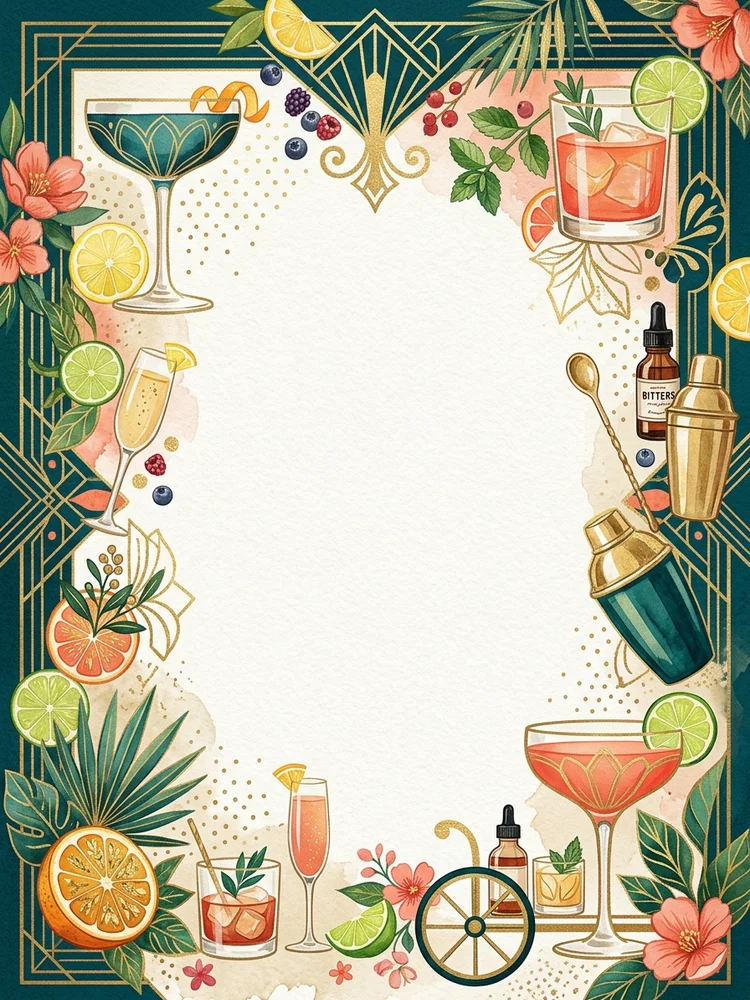 Cocktail Hour — a free birthday invitation template on InviteDrop