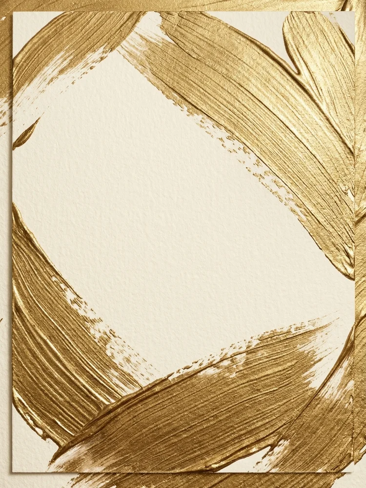 Brushstroke Gold — a free birthday invitation template on InviteDrop