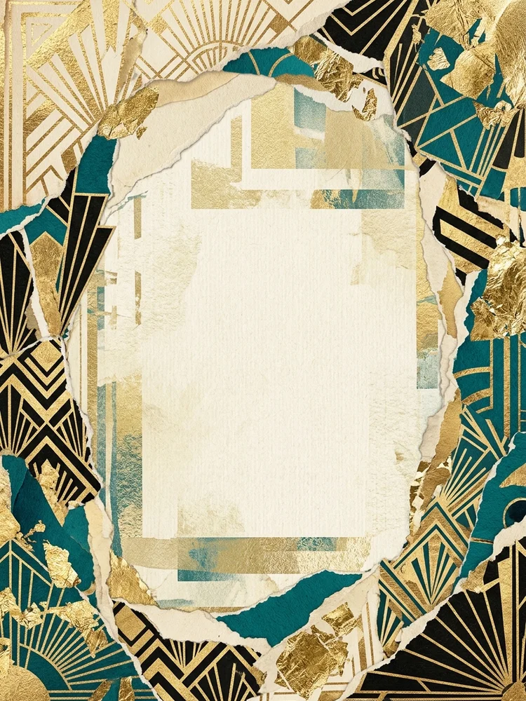 Art Deco Collage — a free birthday invitation template on InviteDrop