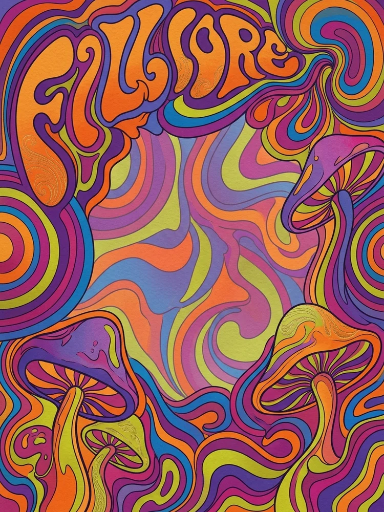 Psychedelic Grooves — a free birthday invitation template on InviteDrop