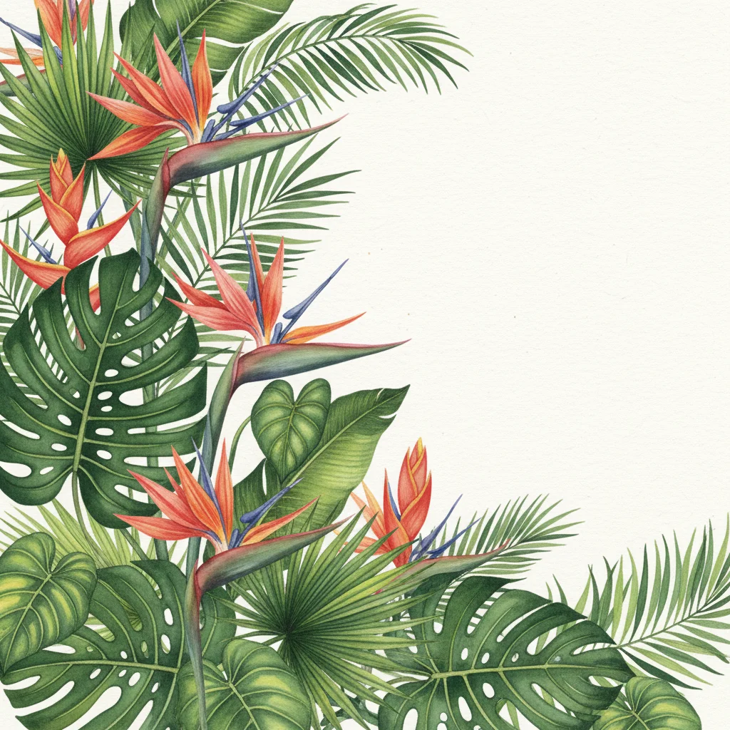 Tropical Luxe — a free birthday invitation template on InviteDrop