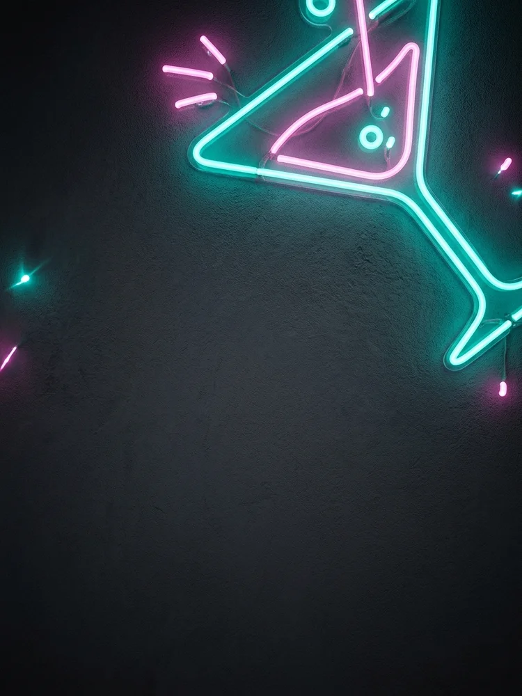 Neon Night — a free birthday invitation template on InviteDrop