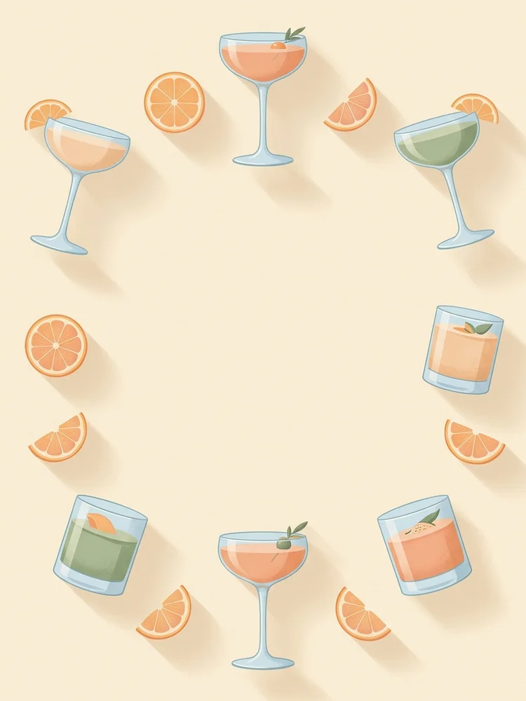 Floating Hour — a free birthday invitation template on InviteDrop