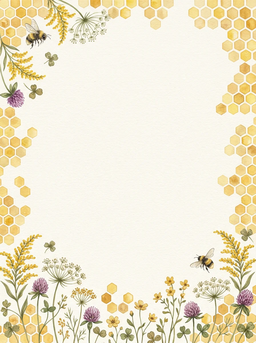 Bee & Honeycomb Gender Reveal baby shower invitation template