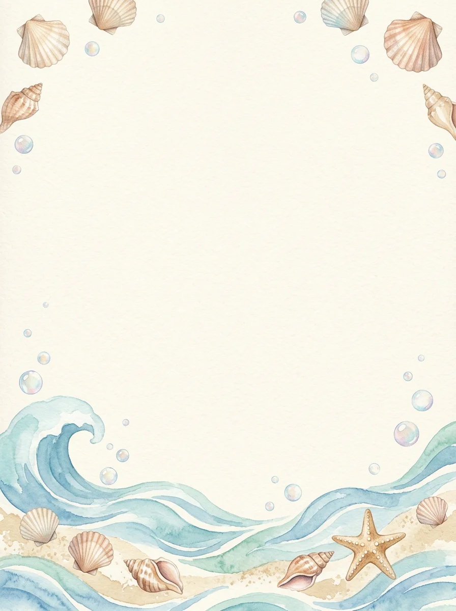 Ocean Waves — a free baby shower invitation template on InviteDrop