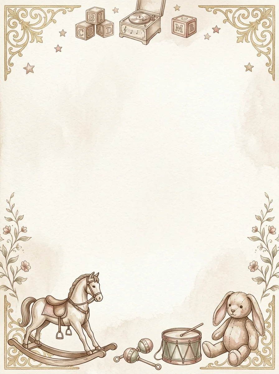 Vintage Nursery — a free baby shower invitation template on InviteDrop