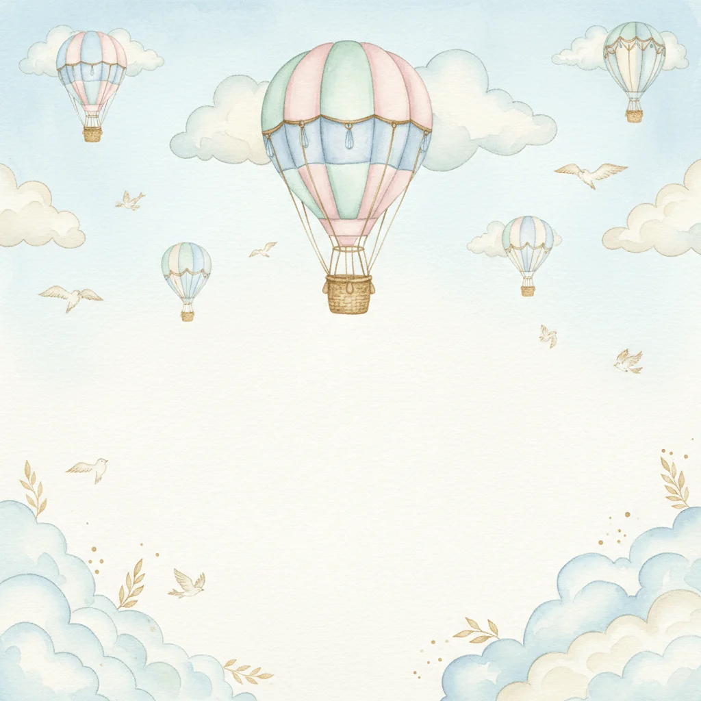 Hot Air Balloon — a free baby shower invitation template on InviteDrop