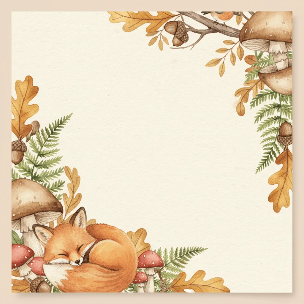 Woodland Fox — a free baby shower invitation template on InviteDrop