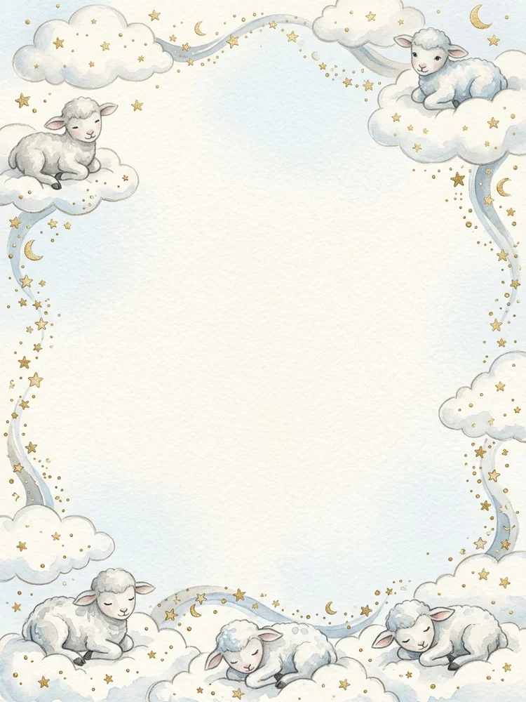 Little Lamb — a free baby shower invitation template on InviteDrop
