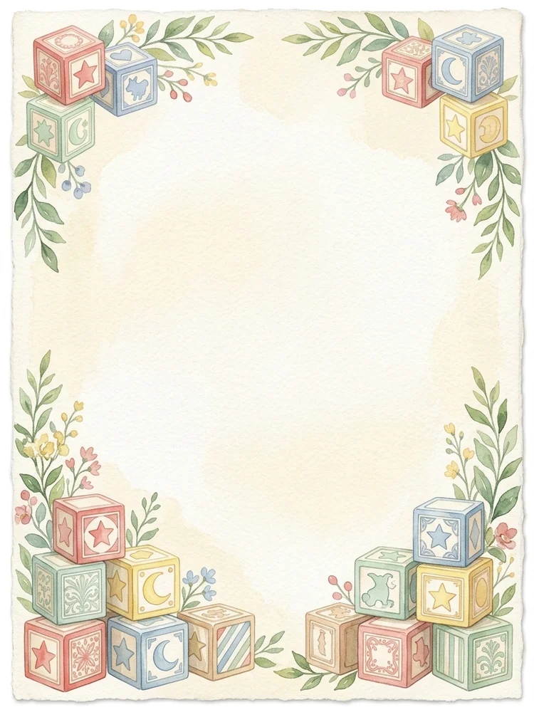 Alphabet Blocks — a free baby shower invitation template on InviteDrop