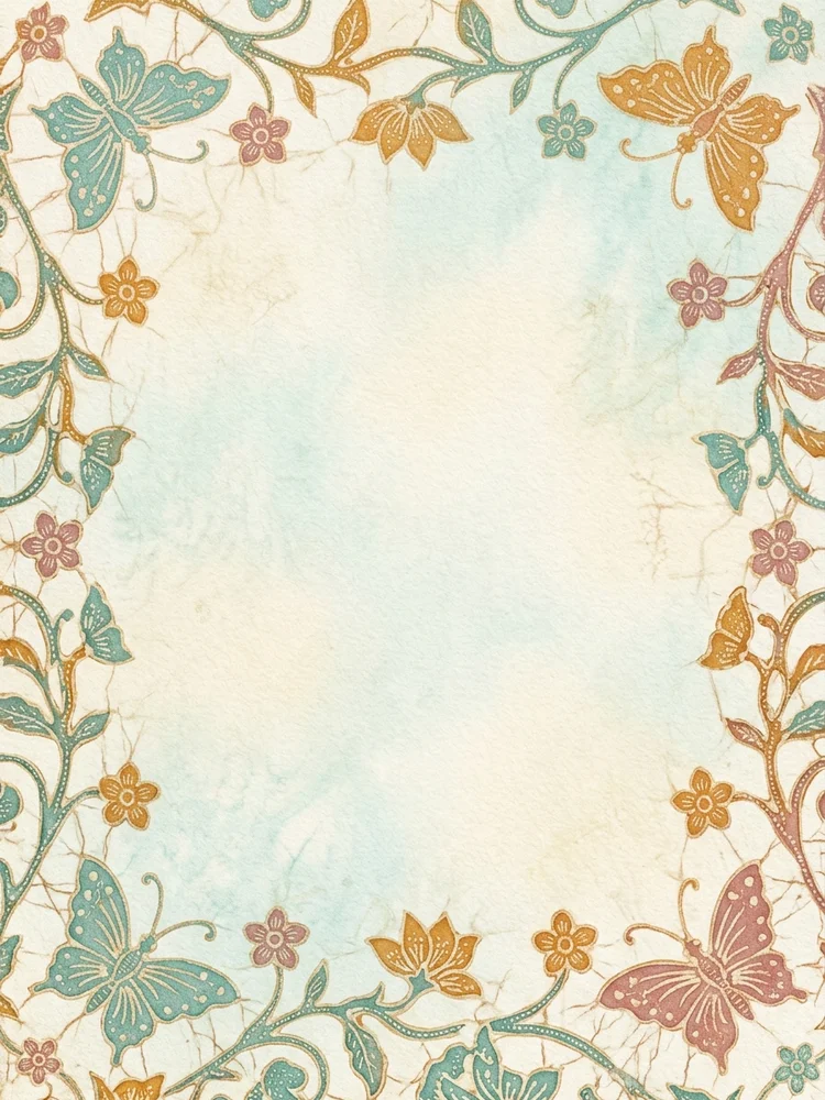 Batik Butterfly — a free baby shower invitation template on InviteDrop