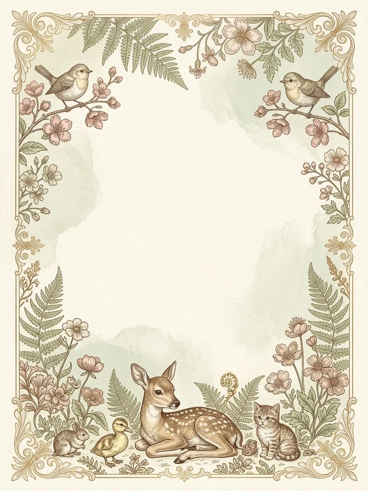 Victorian Nursery Print — a free baby shower invitation template on InviteDrop