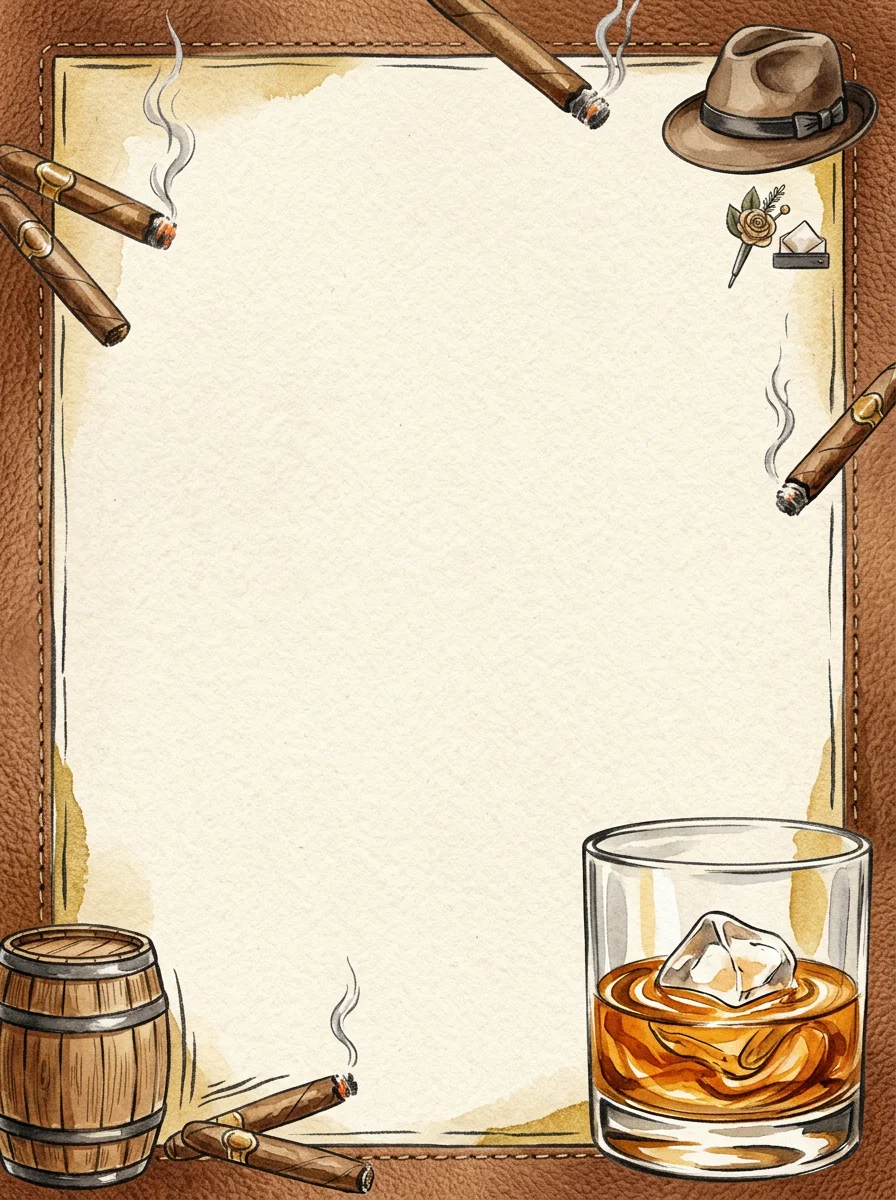 Whiskey Lounge bachelor party invitation template