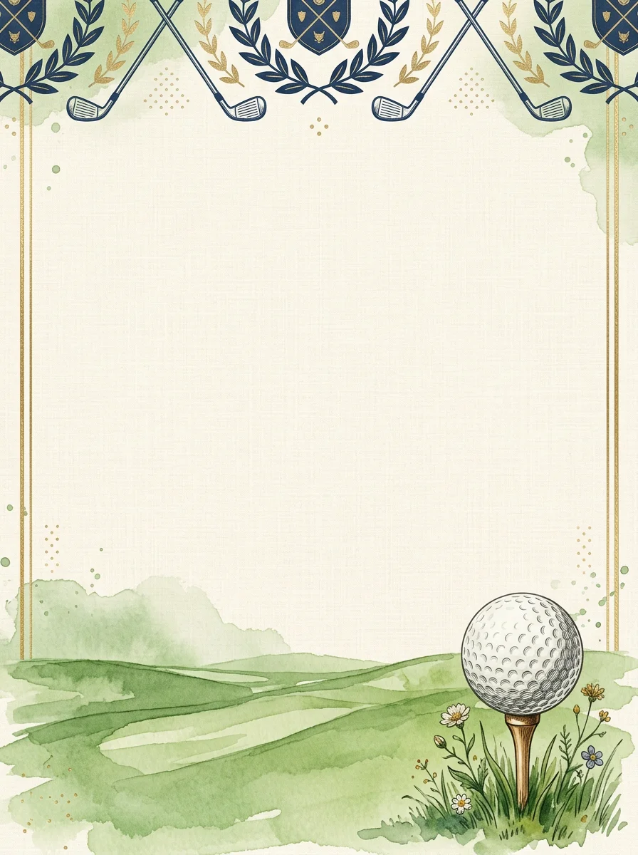 Golf Classic bachelor party invitation template