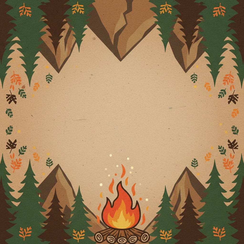 Camping Fire bachelor party invitation template