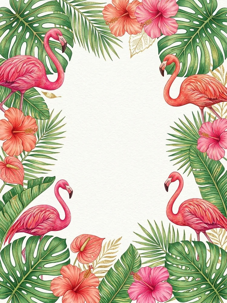 Tropical Flamingo — a free bachelorette invitation template on InviteDrop