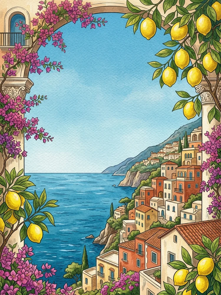 Italian Riviera — a free bachelorette invitation template on InviteDrop