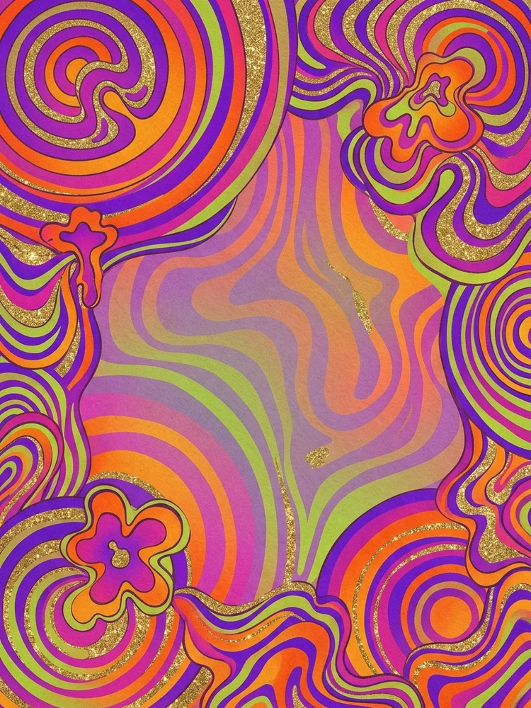 Psychedelic Disco — a free bachelorette invitation template on InviteDrop