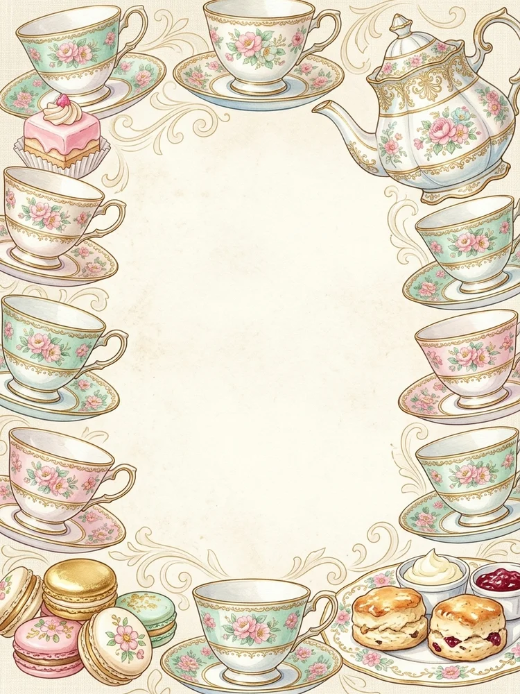Afternoon Tea — a free bridal shower invitation template on InviteDrop