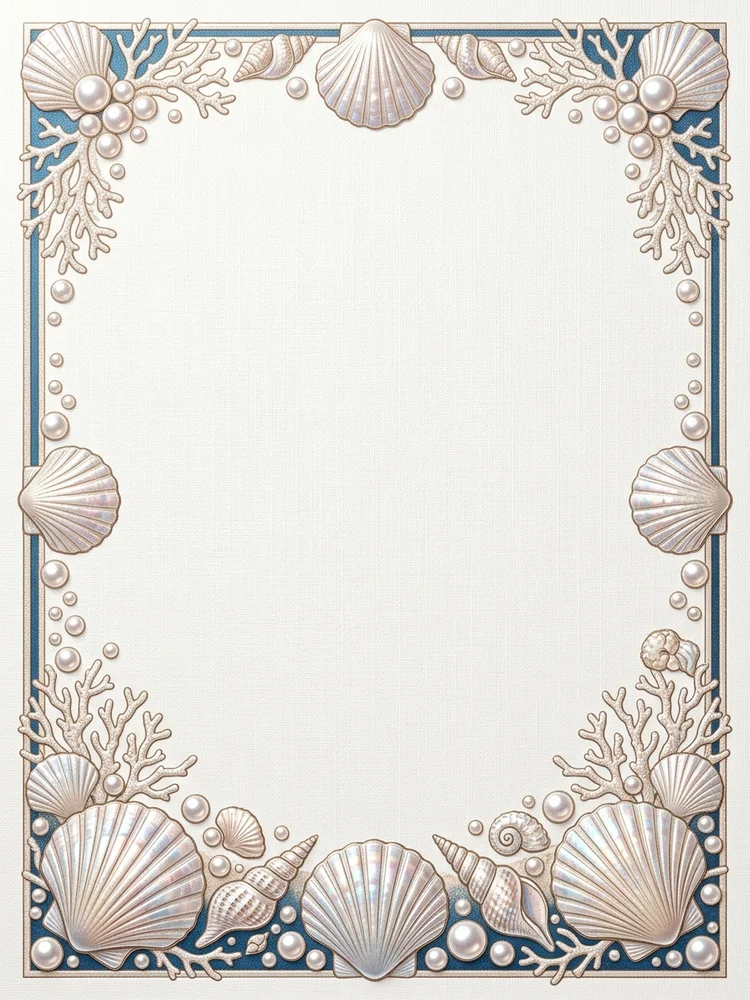 Pearl & Shell — a free bridal shower invitation template on InviteDrop