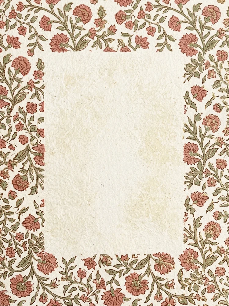 Block Print Floral — a free bridal shower invitation template on InviteDrop