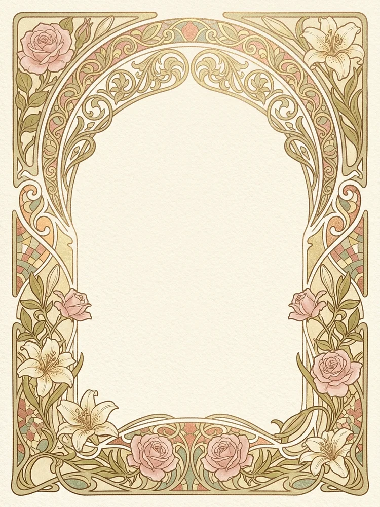 Mucha Bridal — a free bridal shower invitation template on InviteDrop
