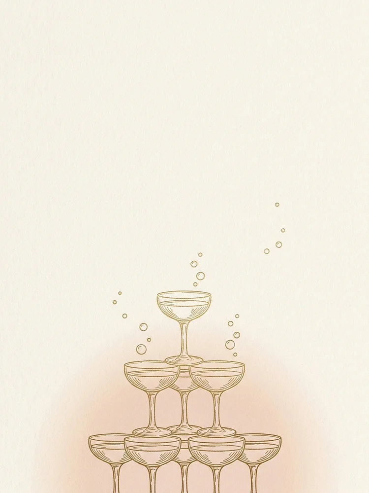 Champagne Tower — a free bridal shower invitation template on InviteDrop