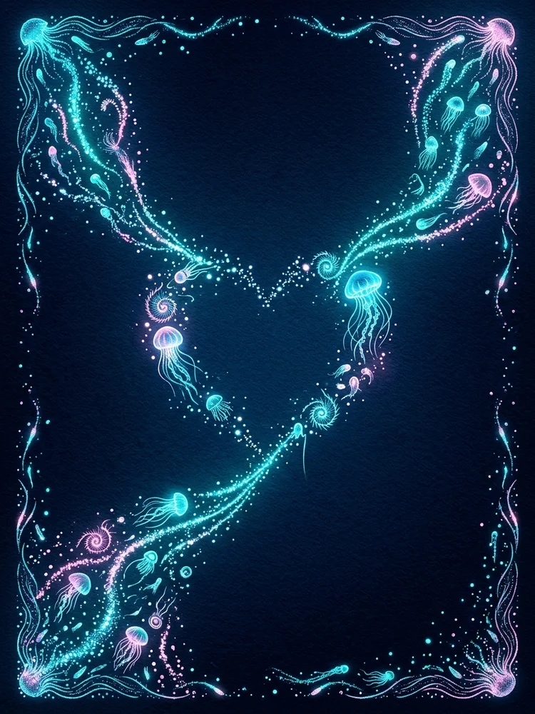 Bioluminescent Love — a free engagement invitation template on InviteDrop