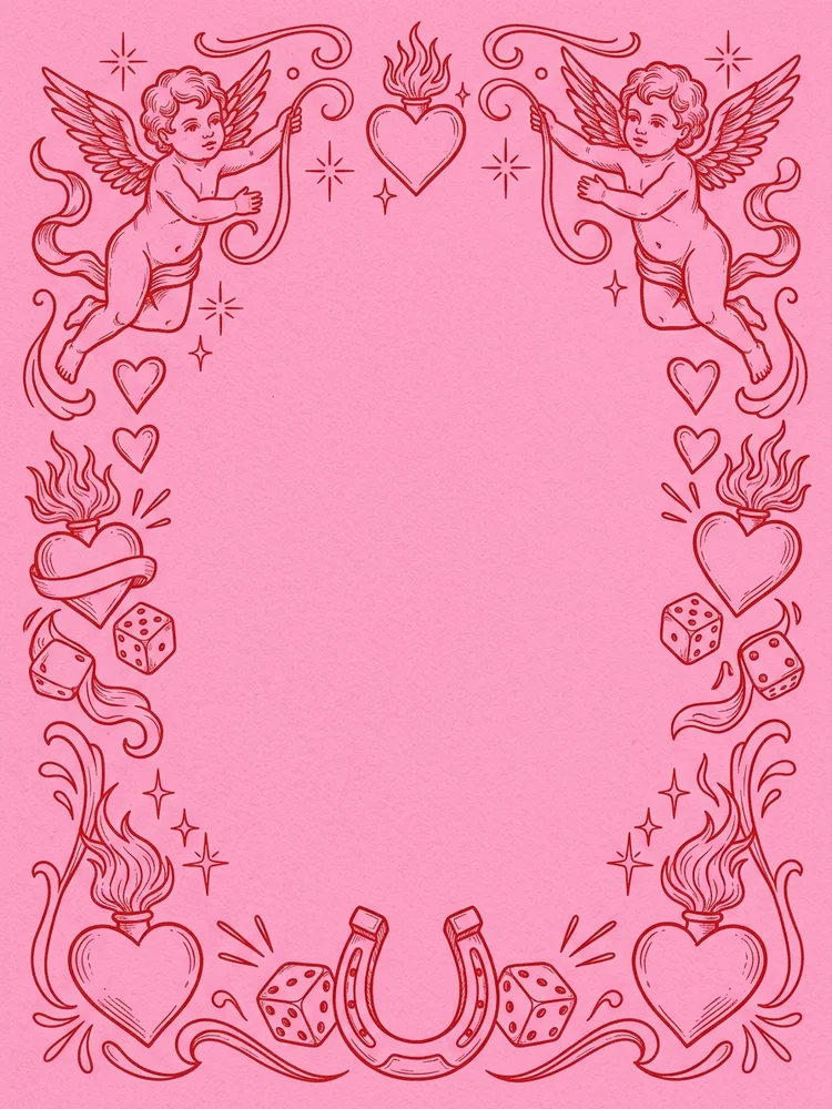 Lucky in Love — a free engagement invitation template on InviteDrop