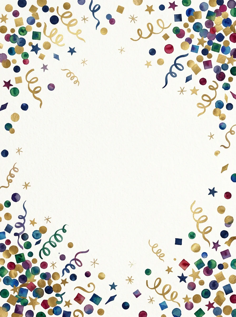 Confetti Celebration graduation invitation template