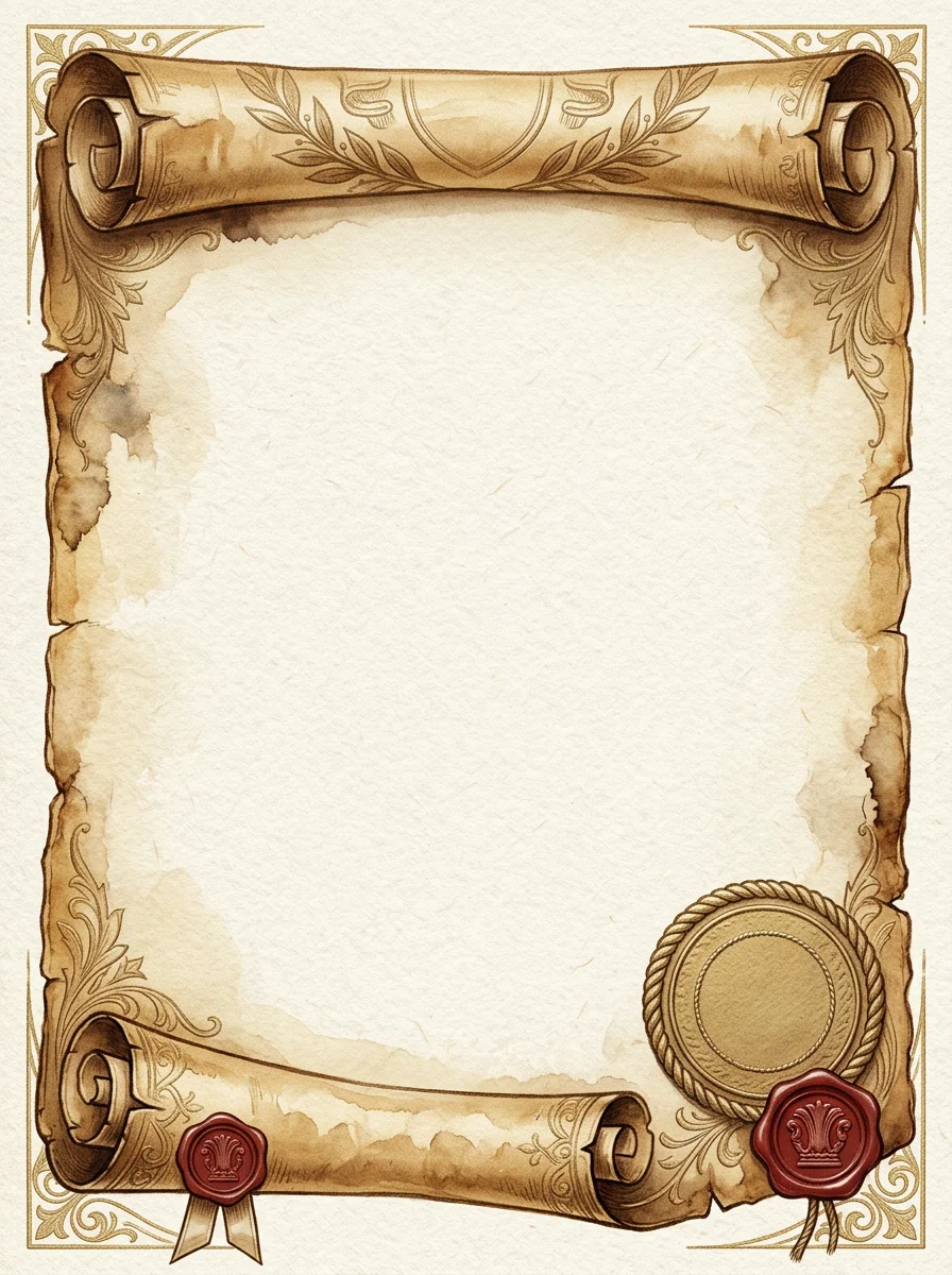 Vintage Scroll — a free graduation invitation template on InviteDrop