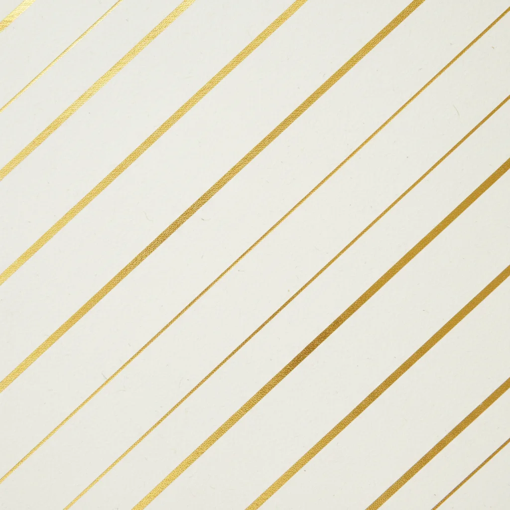 Gold Stripes graduation invitation template