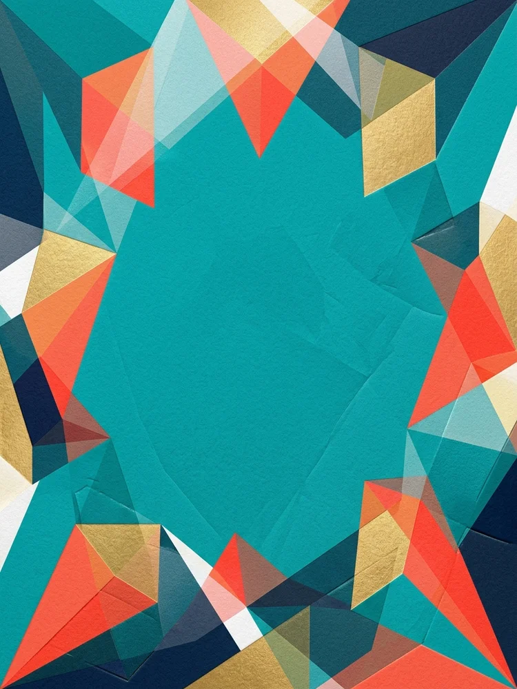 Geometric Prism — a free graduation invitation template on InviteDrop