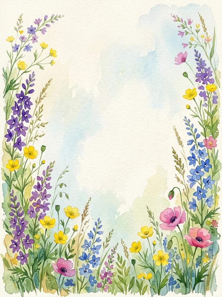 Wildflower Path — a free graduation invitation template on InviteDrop