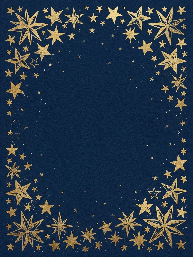Stamped Stars — a free graduation invitation template on InviteDrop