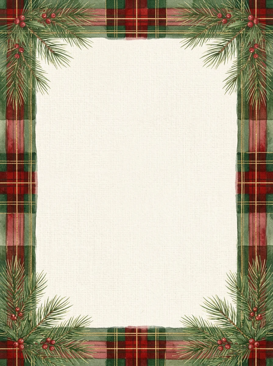 Christmas Plaid christmas invitation template