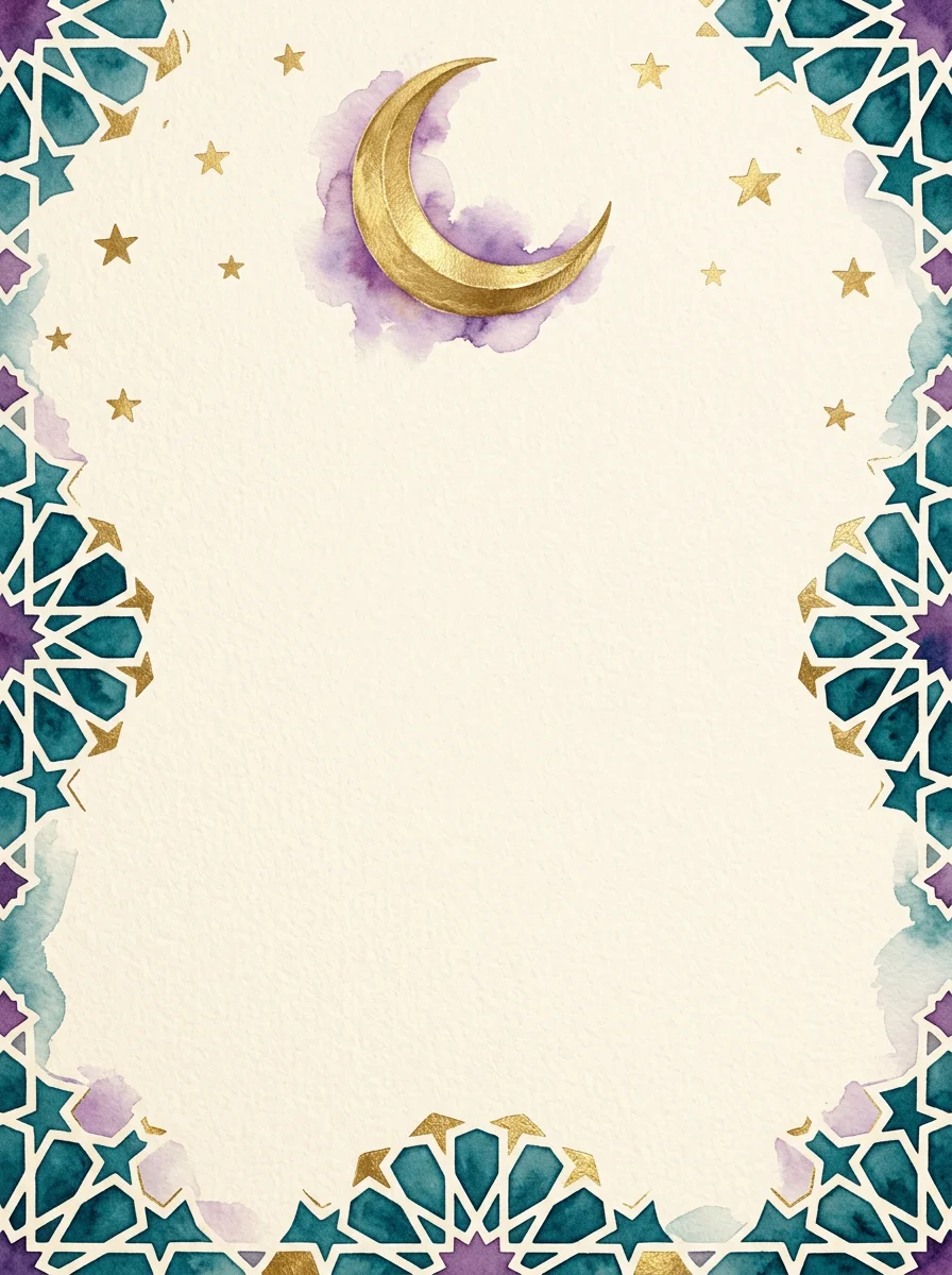 Eid Crescent Moon eid invitation template