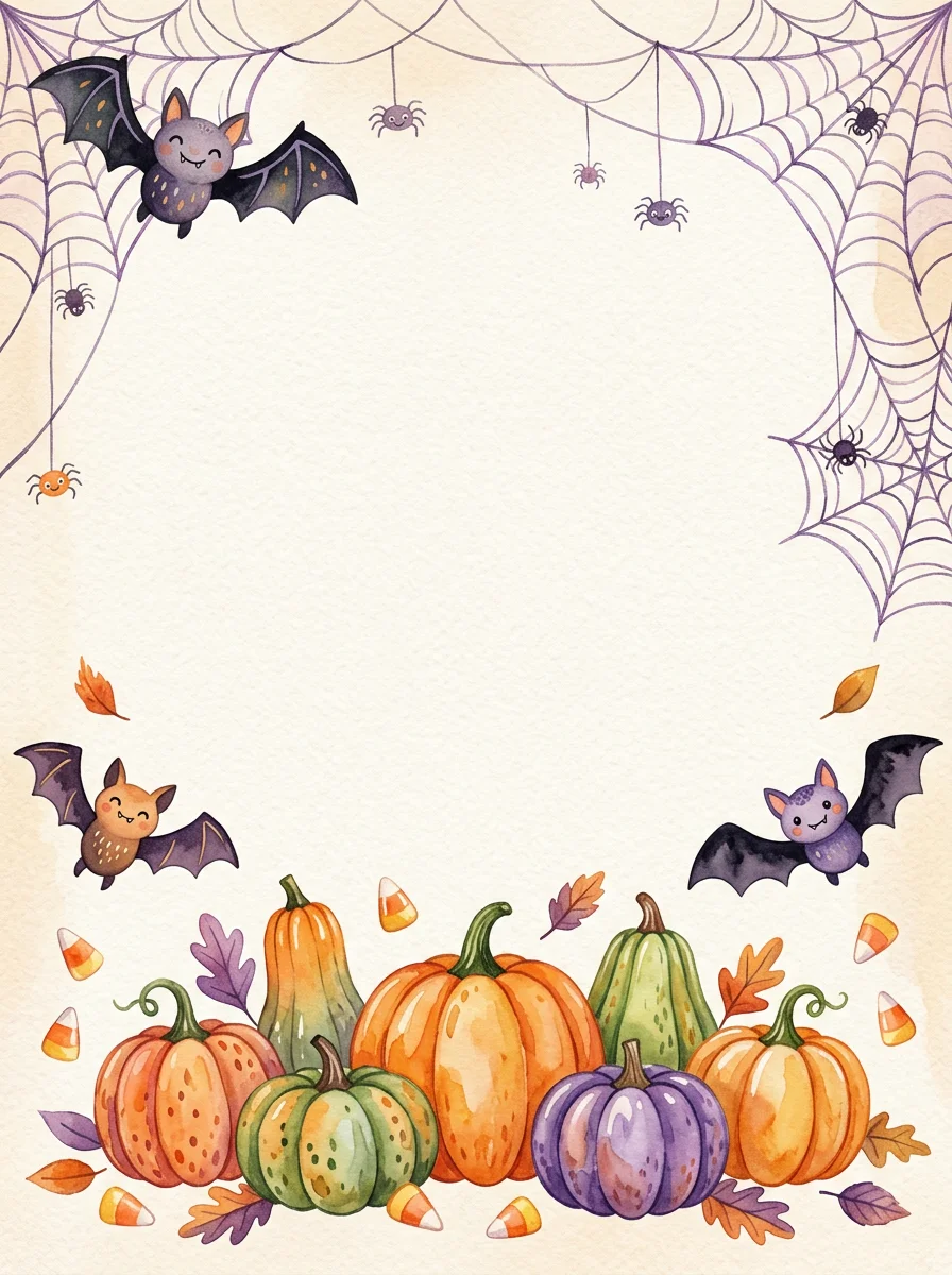 Halloween Whimsical halloween invitation template