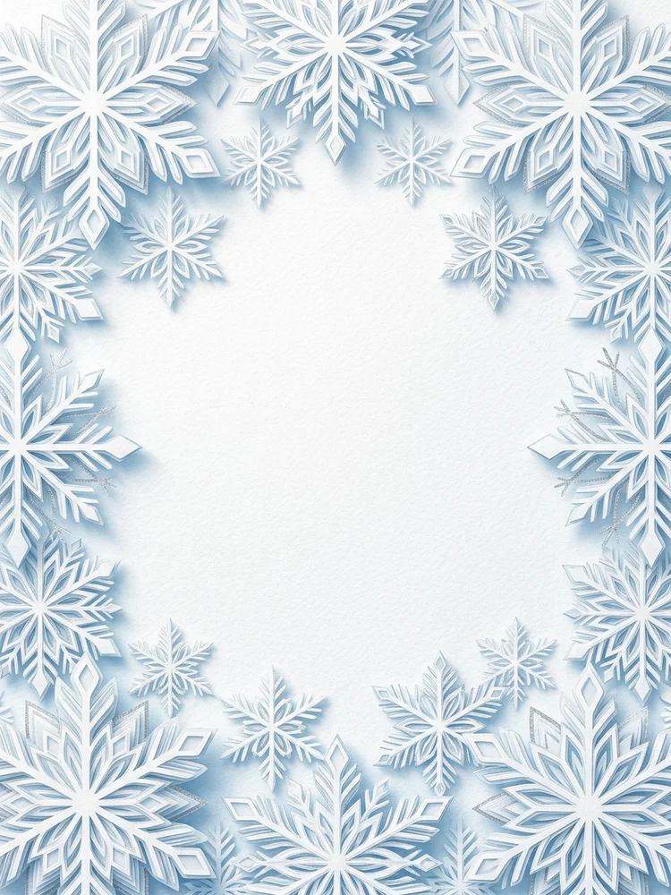 Paper Cut Snowflakes — a free holiday invitation template on InviteDrop