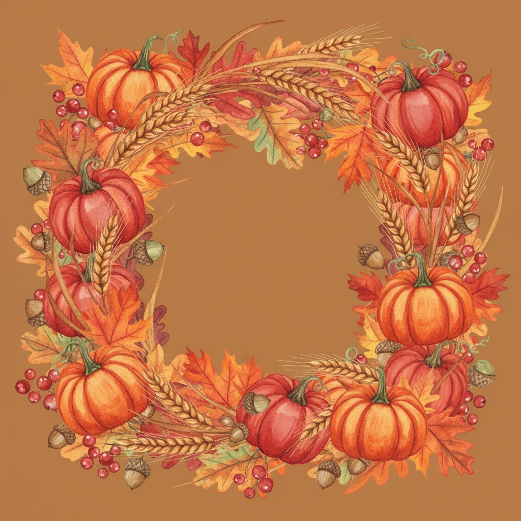 Thanksgiving Harvest Holiday holiday invitation template