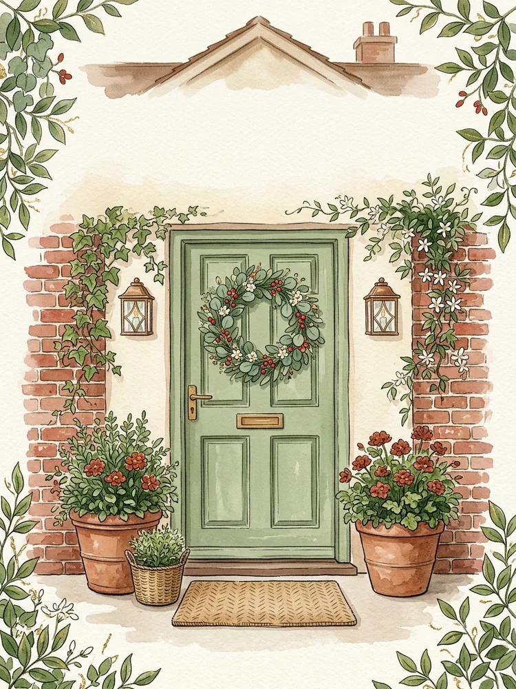 Front Door housewarming invitation template