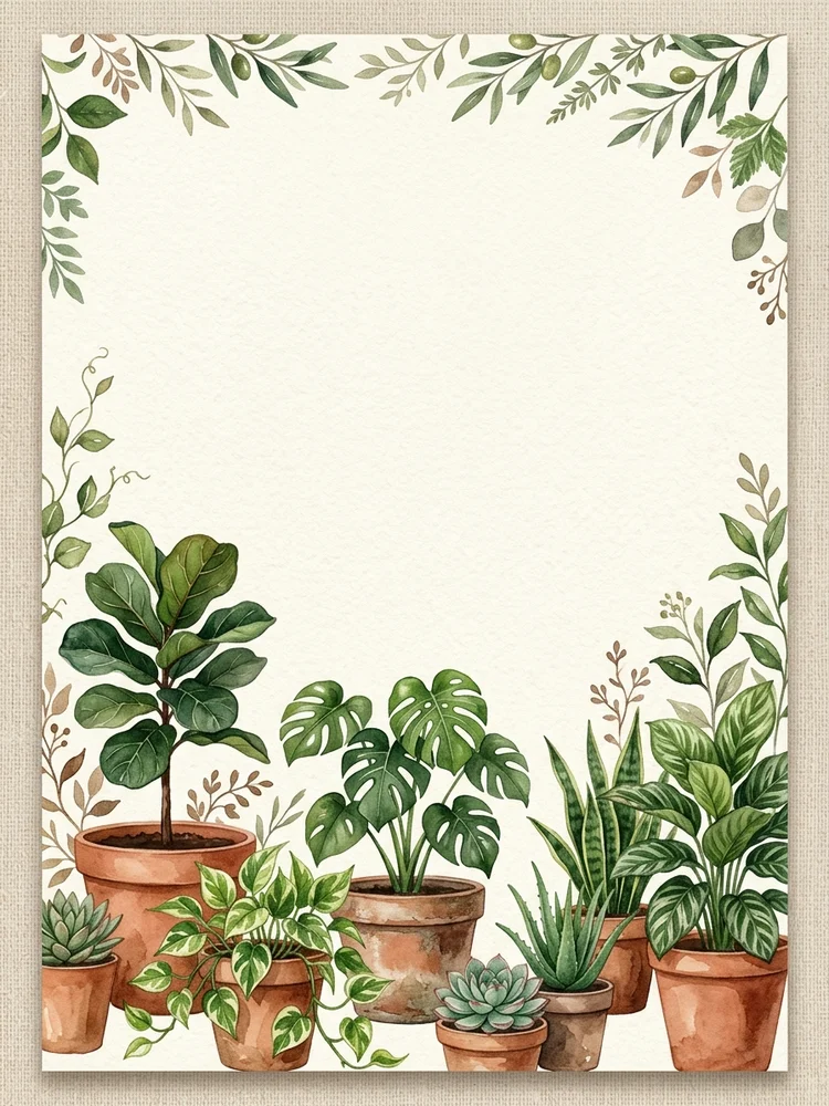 Terracotta Pots housewarming invitation template