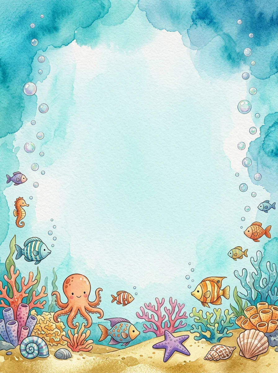 Under the Sea birthday invitation template