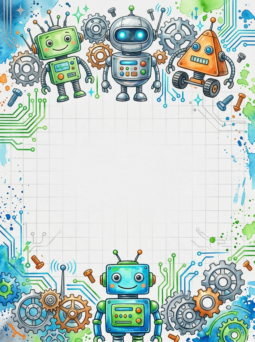 Robot Tech — a free birthday invitation template on InviteDrop