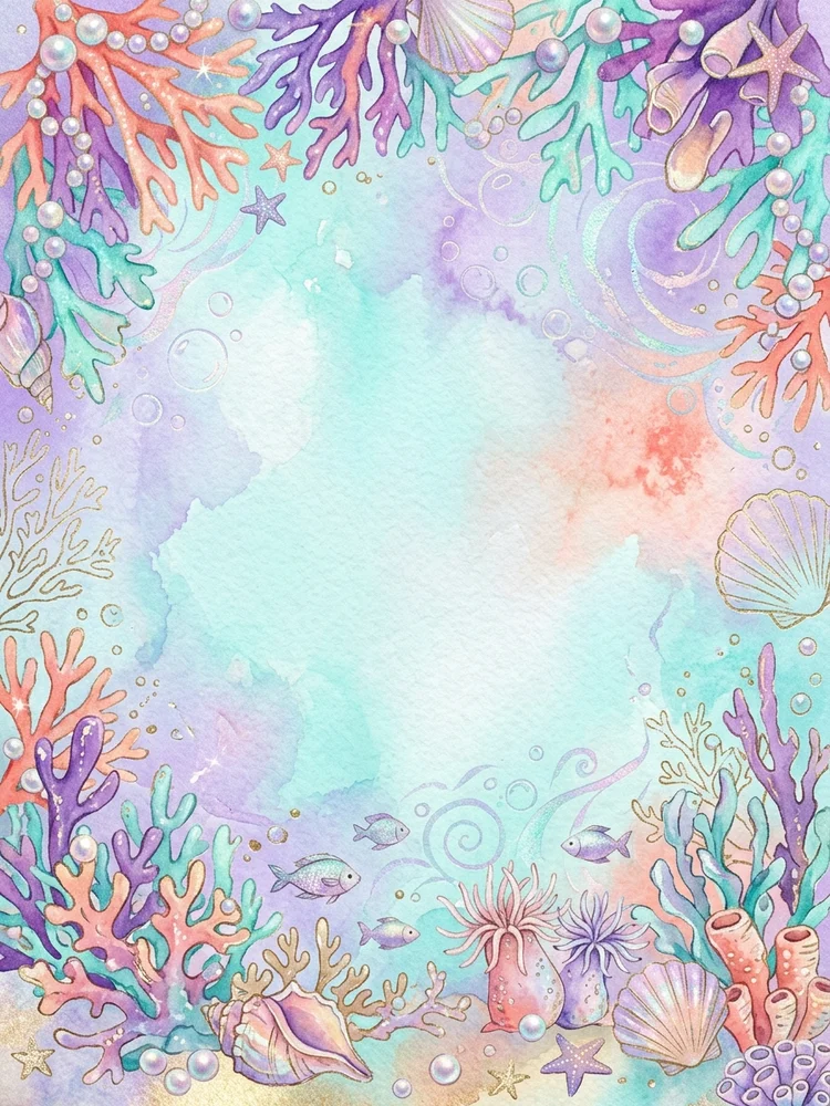 Mermaid Lagoon — a free birthday invitation template on InviteDrop