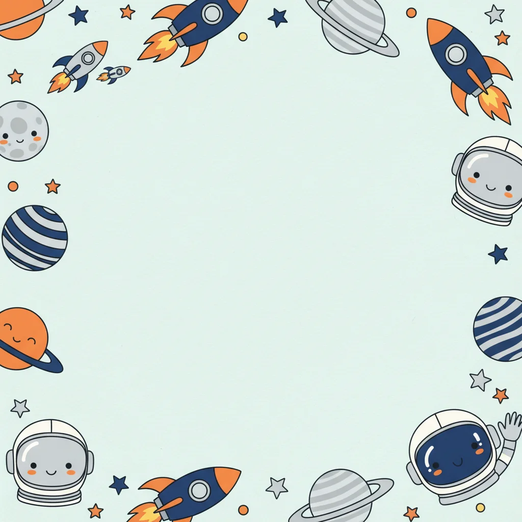 Astronaut — a free birthday invitation template on InviteDrop