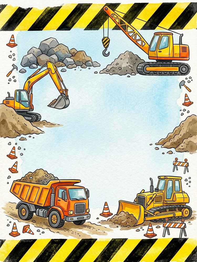 Construction Zone — a free birthday invitation template on InviteDrop