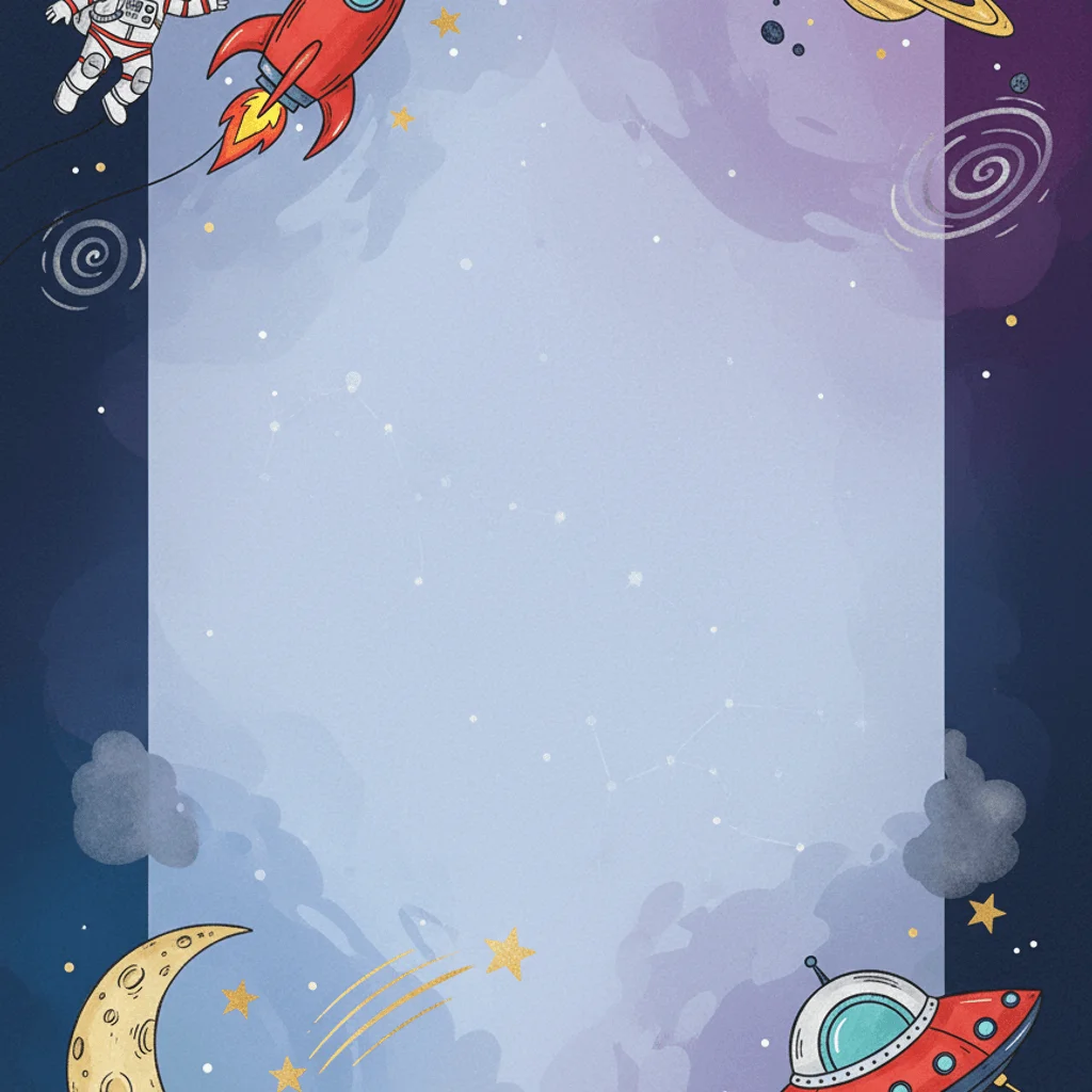 Outer Space — a free birthday invitation template on InviteDrop