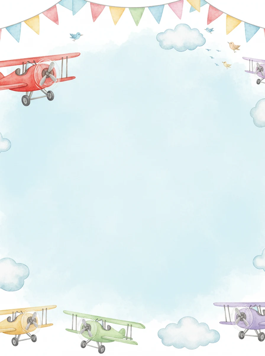 Airplane Adventure — a free birthday invitation template on InviteDrop